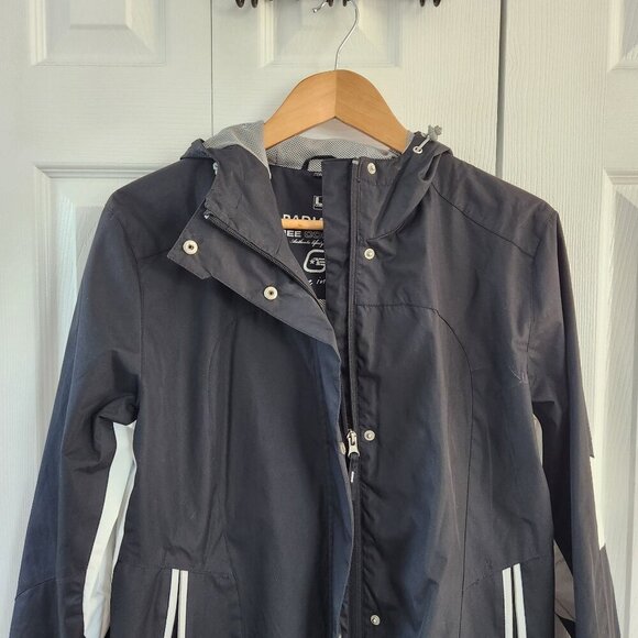 Free Country Black Zip Up Rain Jacket - Picture 5 of 10